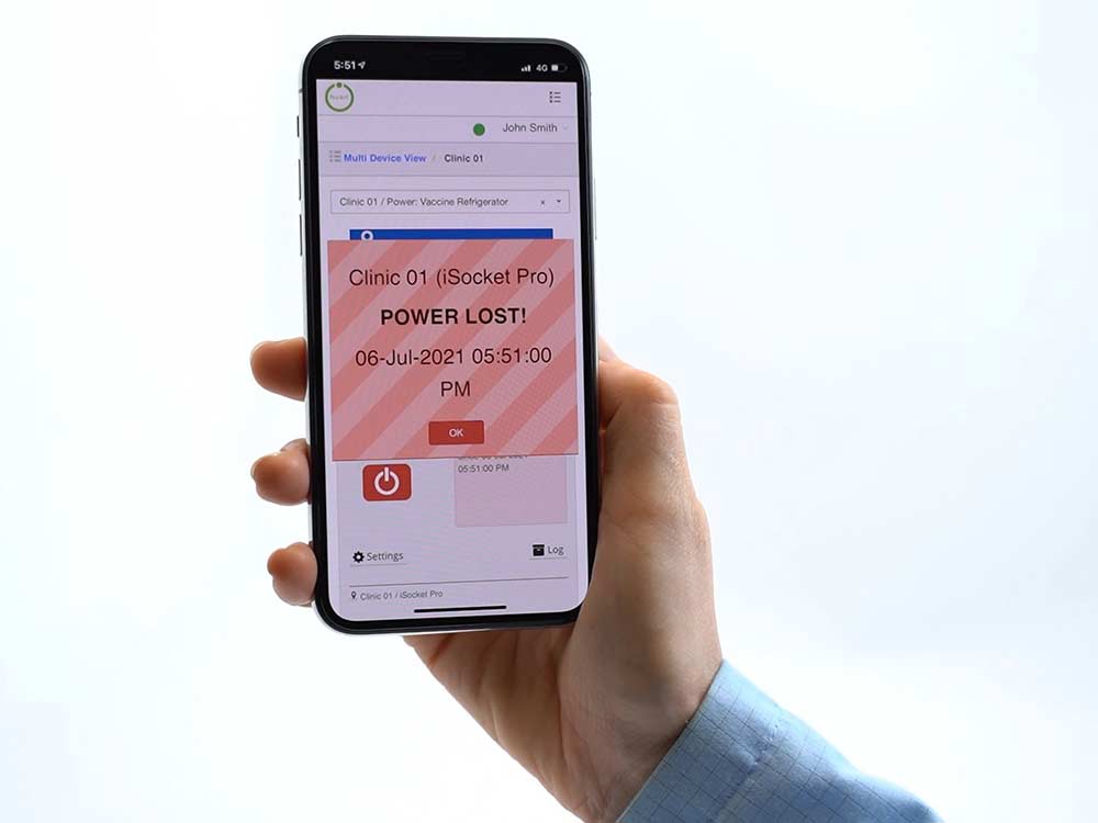 iSocket reports power failures