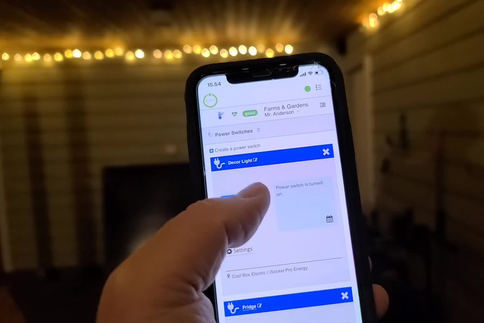 Remote On/Off feature of iSocket (Demo shows how to control remote cottage lights)